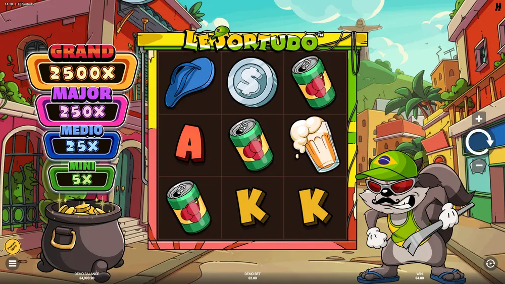 Bronze, Silver and Gold Coin symbols revealing values next to a Jackpot Marker