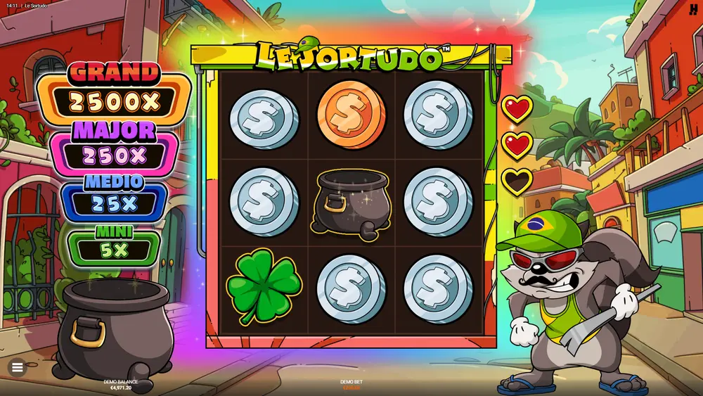 Guaranteed Coin and Pot of Gold symbols placed on the grid at the start of Rainbow Epic Drop™