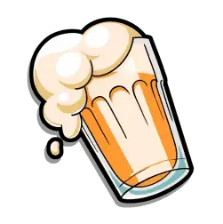 Beer mug symbol in Le Sortudo